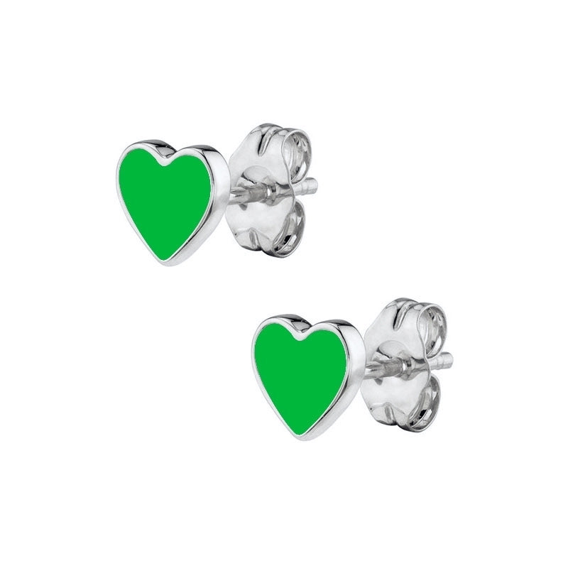 Minimalist Heart Plating Copper Earrings Ear Studs