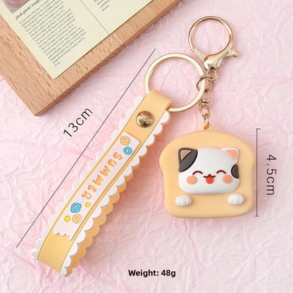 Cute Cartoon Plastic Unisex Bag Pendant Keychain