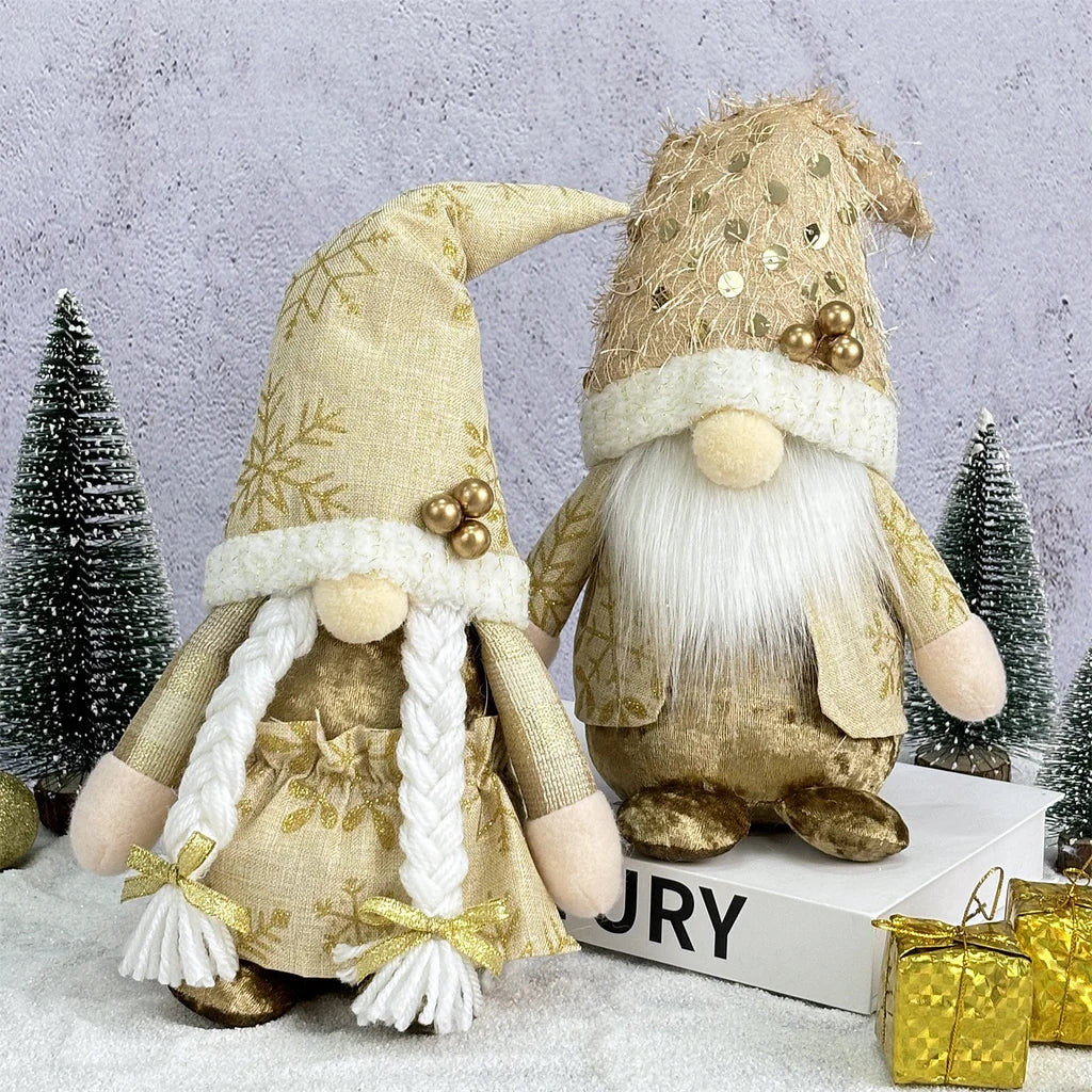 Hooded Faceless Doll Holiday Gnome Santa Claus Plush Doll Christmas Outfit