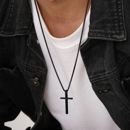 Jewelry Religion Cross 304 Stainless Steel Pendant Necklace