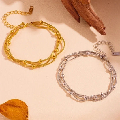 Sweet Minimalist Star Heart Shape Butterfly Titanium Steel 18K Gold Plated Bracelets Anklet