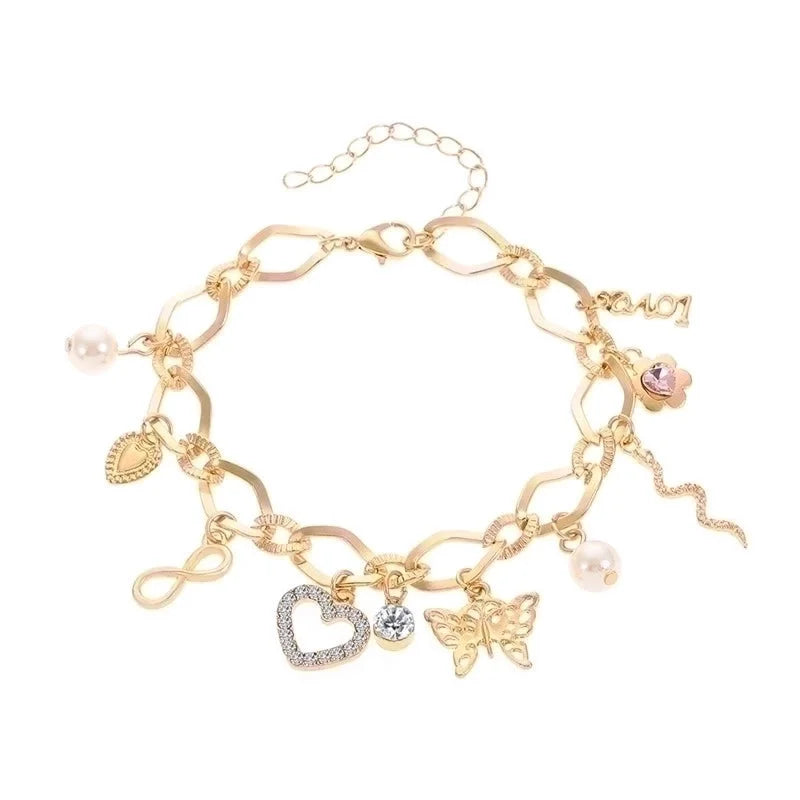 Alloy Gold Plated Silver Plated Elegant Shiny Plating Star Heart Shape Bracelets