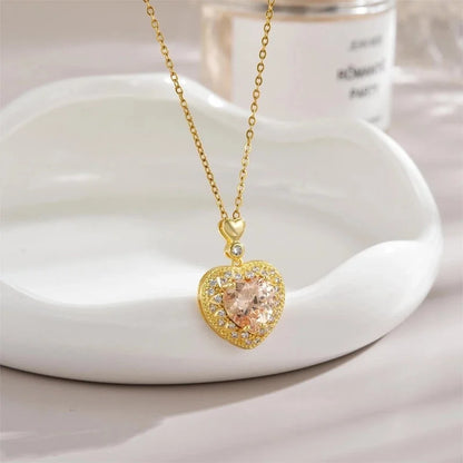 Sweet Heart Shape Titanium Steel Pendant Necklace