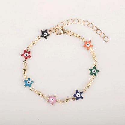 Lady Devil's Eye Star Copper Plating Bracelets