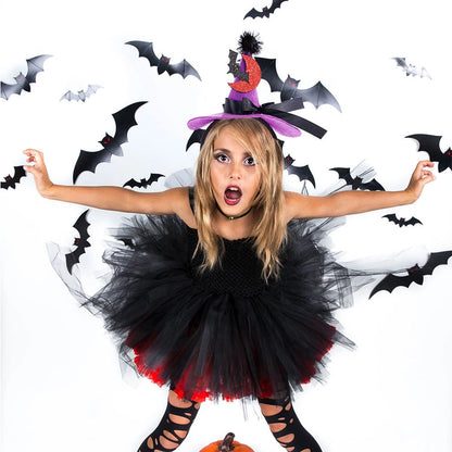 Halloween Hip-Hop Cool Style Cat Spider Web Plastic Felt Cloth Club Party Street