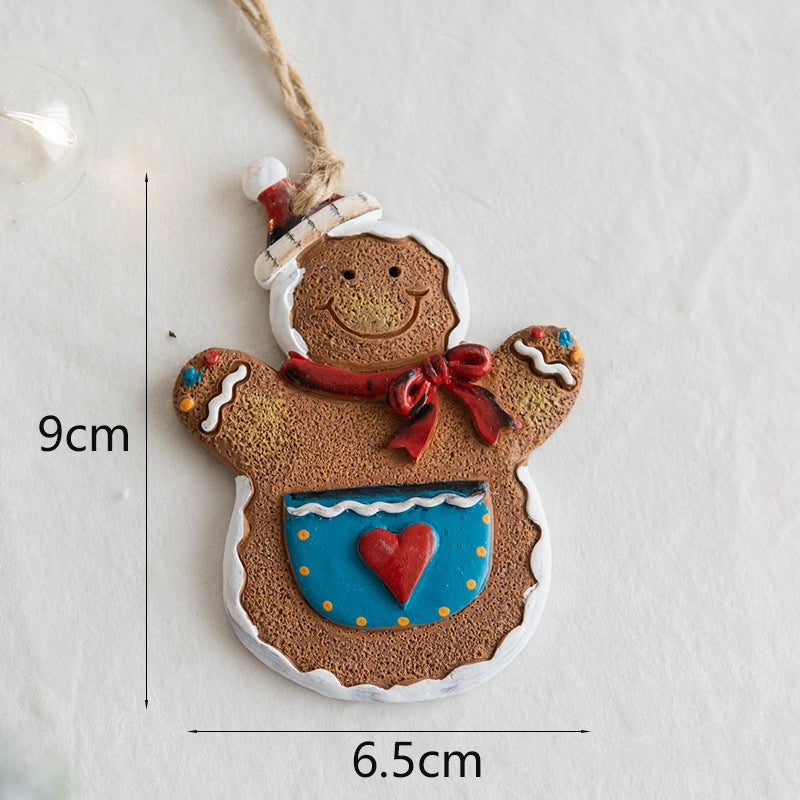 Christmas Christmas Gingerbread Resin Party Hanging Ornaments