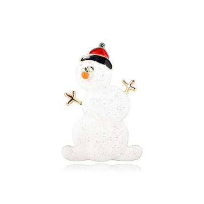 Cute Pin Animal Christmas Tree Snowman Alloy Plating Unisex Brooches