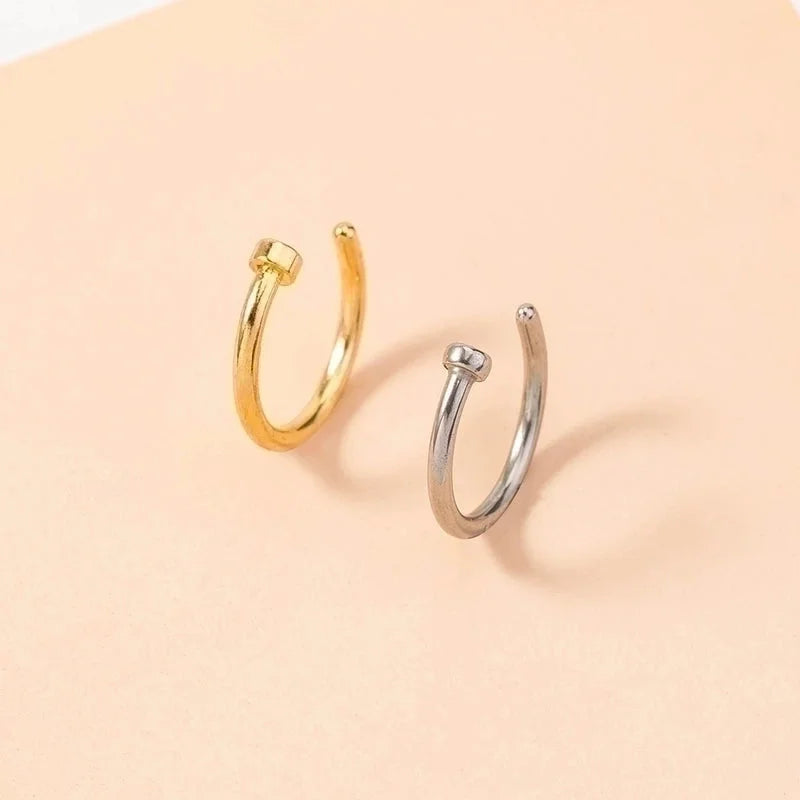 Simple Stainless Steel Piercing U-shaped Nose Ring Piercing Nose Ornaments
