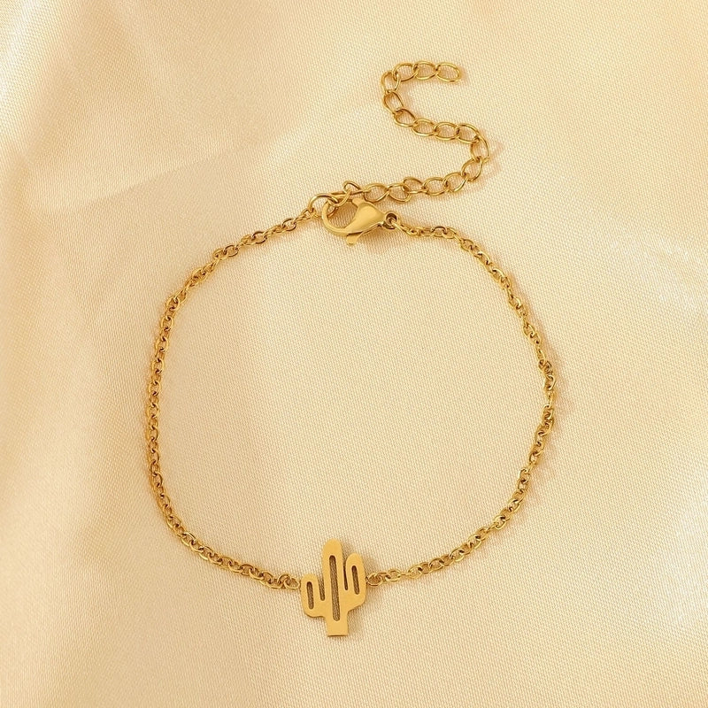 Minimalist Classic Style Snowflake 304 Stainless Steel Zircon Stainless Steel Bracelets In Bulk