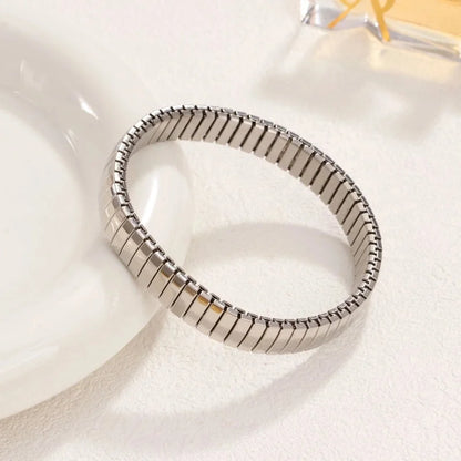 Minimalist Heart Shape Solid Color Titanium Steel Bangle In Bulk