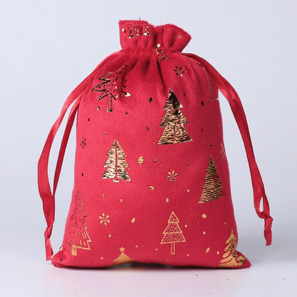 Christmas Minimalist Classic Style Christmas Tree Snowflake Flocking Holiday Daily Gift Bags Gift Wrapping Supplies