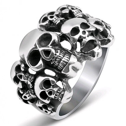 Minimalist Skull Alloy Plating Halloween Men'S Rings
