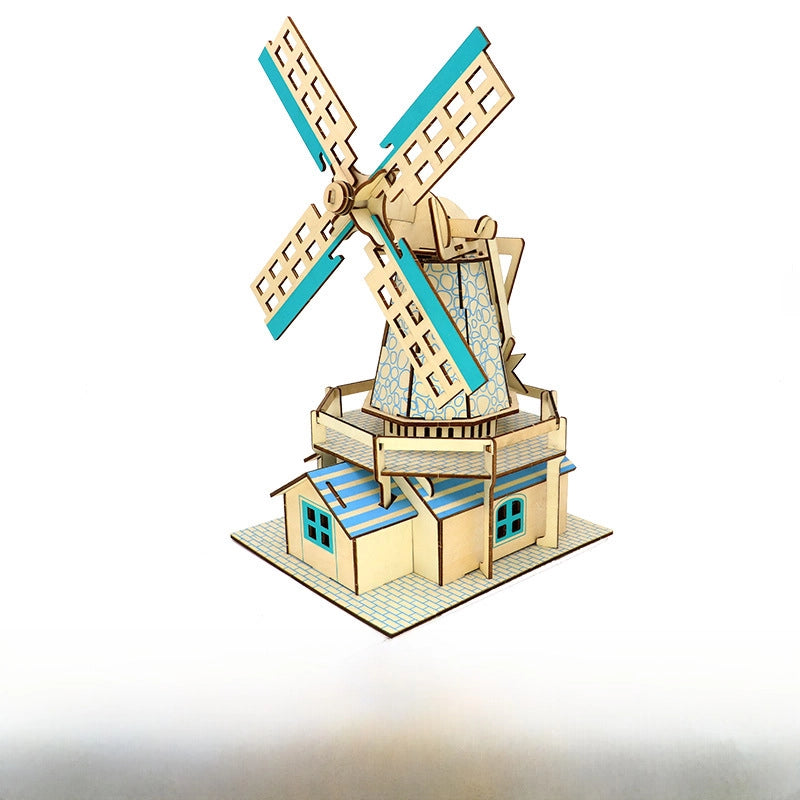 Stall Supply Children's Wooden 3D Puzzle Adult Puzzle Christmas Building Handmade Educational Model Toy