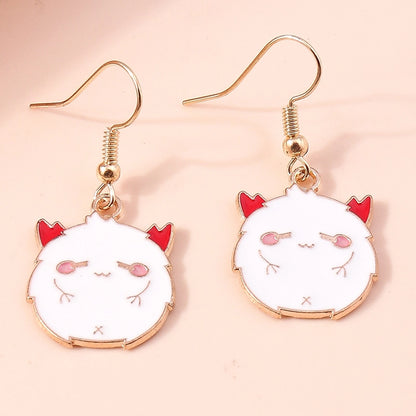 Halloween Funny Skull Alloy Party Earrings