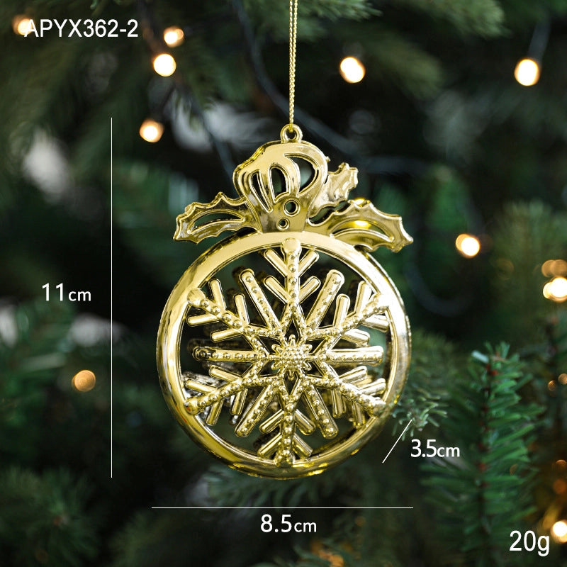 Christmas Elegant Lady Pastoral Star Elk Plastic Holiday Banquet Hanging Ornaments Decorations Hanging Ornaments