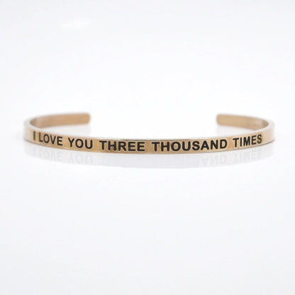 Casual Minimalist Letter Stainless Steel Cuff Bracelets