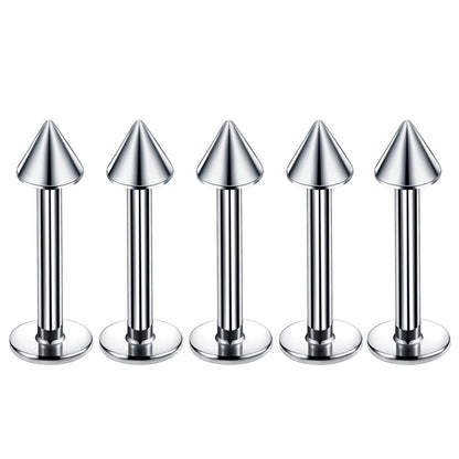 Fashion Geometric Stainless Steel Polishing Lip Stud