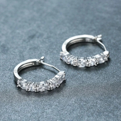 1 Pair Fashion Geometric Copper Inlay Zircon Earrings