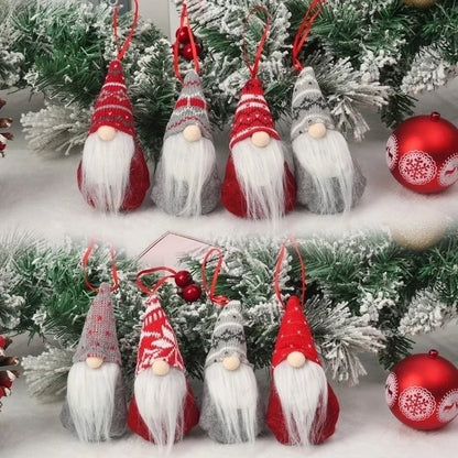 Christmas Cute Santa Claus Nonwoven Party Hanging Ornaments