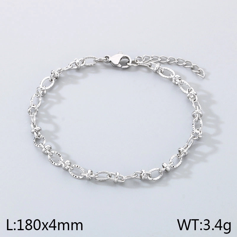 Minimalist Geometric 304 Stainless Steel 18K Gold Plated Bracelets In Bulk