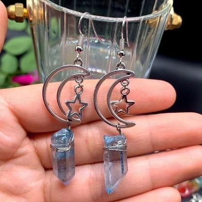 Retro Star Moon Alloy Women\'s Drop Earrings 1 Pair