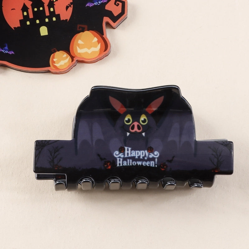 Halloween Funny Women's Pumpkin Cat Skull PVC Hair Claws