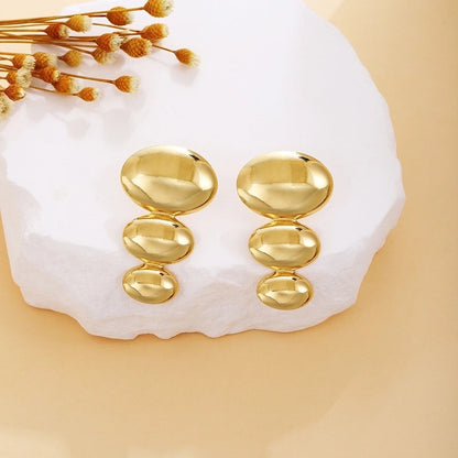 1 Pair Elegant Minimalist Geometric 304 Stainless Steel Stainless Steel Earrings