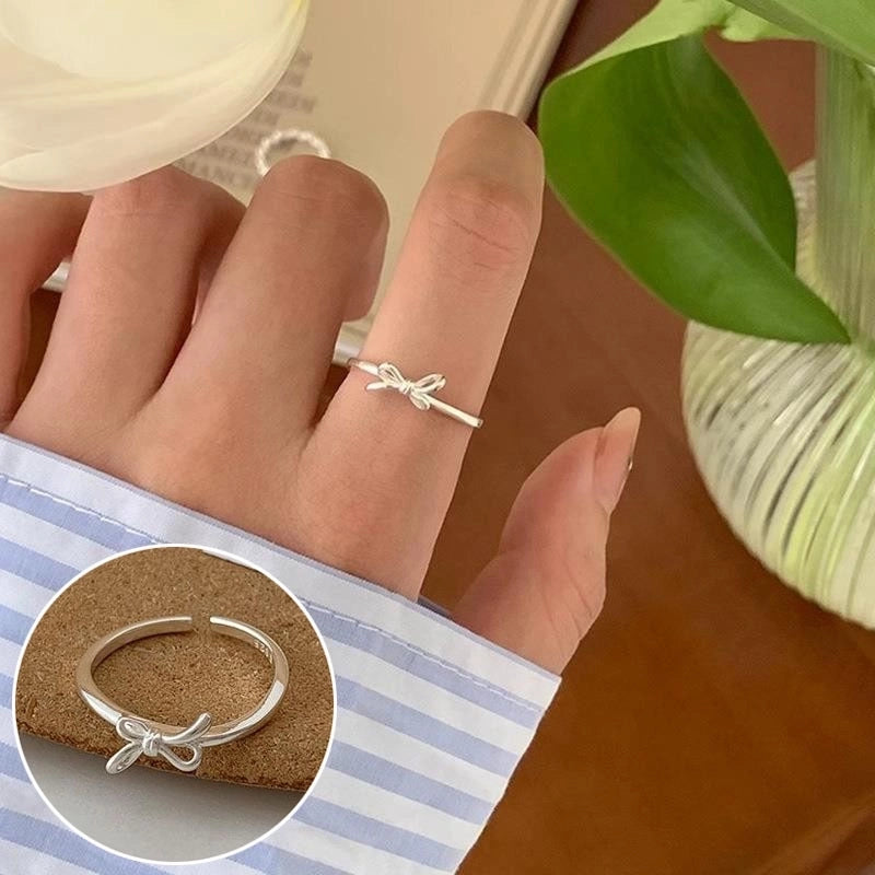 Vintage Style Bow Knot Copper Plating Open Rings