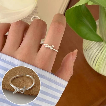 Vintage Style Bow Knot Copper Plating Open Rings