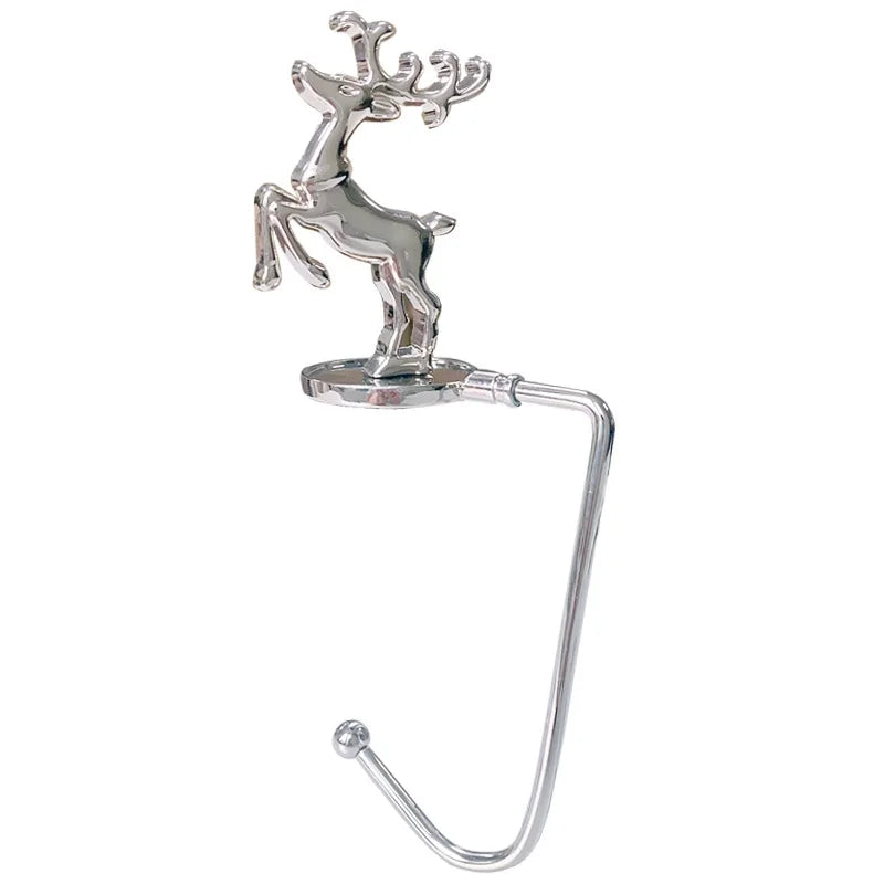Christmas Fireplace Hook Metal Bag Hook Snowflake Christmas Stocking Hook In Stock