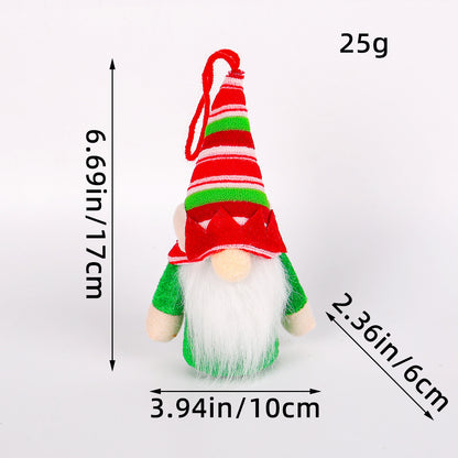 Christmas Decoration Christmas Sequin Lighted Rudolph Doll Christmas Glowing Faceless Gnome Doll Ornament