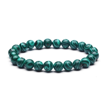 Fashion Natural Stone Malachite Colorful Bracelet