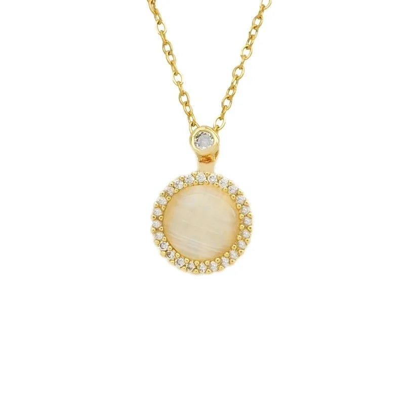 Sweet Minimalist Sun Heart Shape 304 Stainless Steel Copper Pendant Necklace Cable Chain