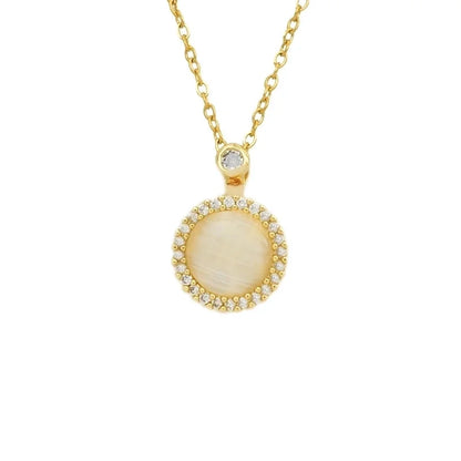 Sweet Minimalist Sun Heart Shape 304 Stainless Steel Copper Pendant Necklace Cable Chain