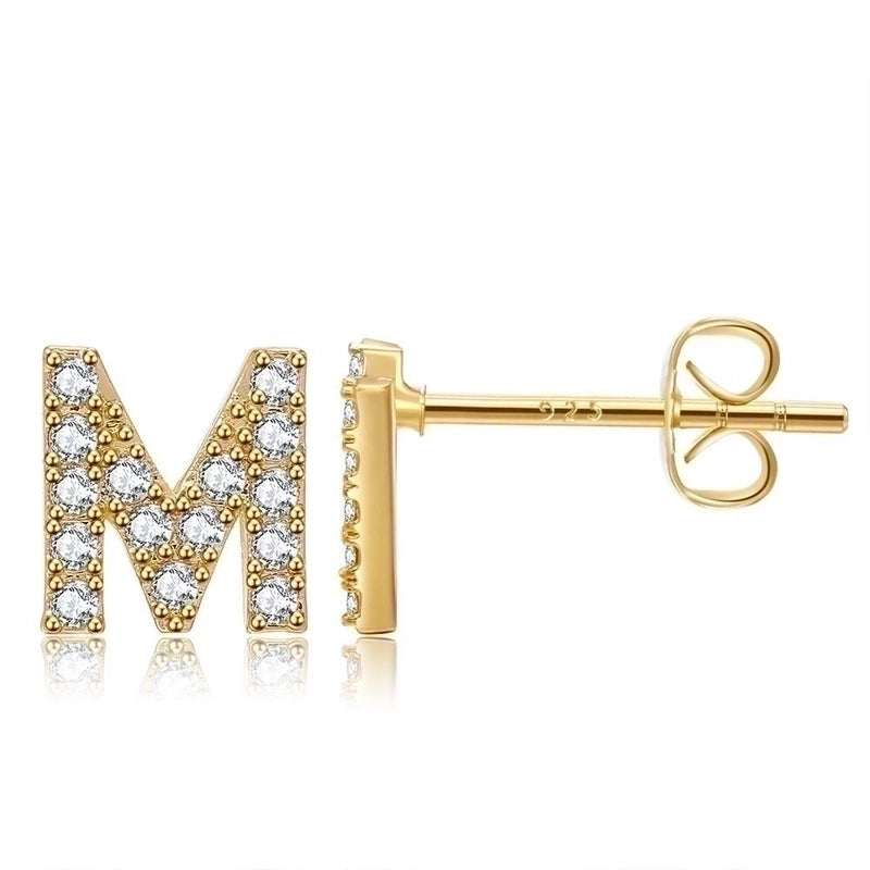 Ethnic Style Letter Copper Earrings Ear Studs