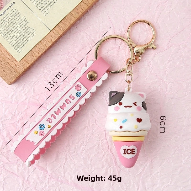 Cute Cartoon Plastic Unisex Bag Pendant Keychain