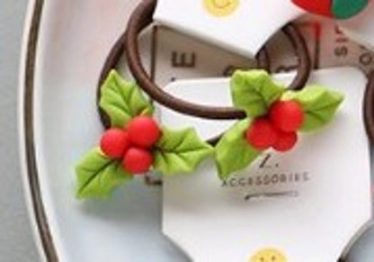 Christmas Fashion Children Unisex Cartoon Character Arylic Handmade Hair Tie