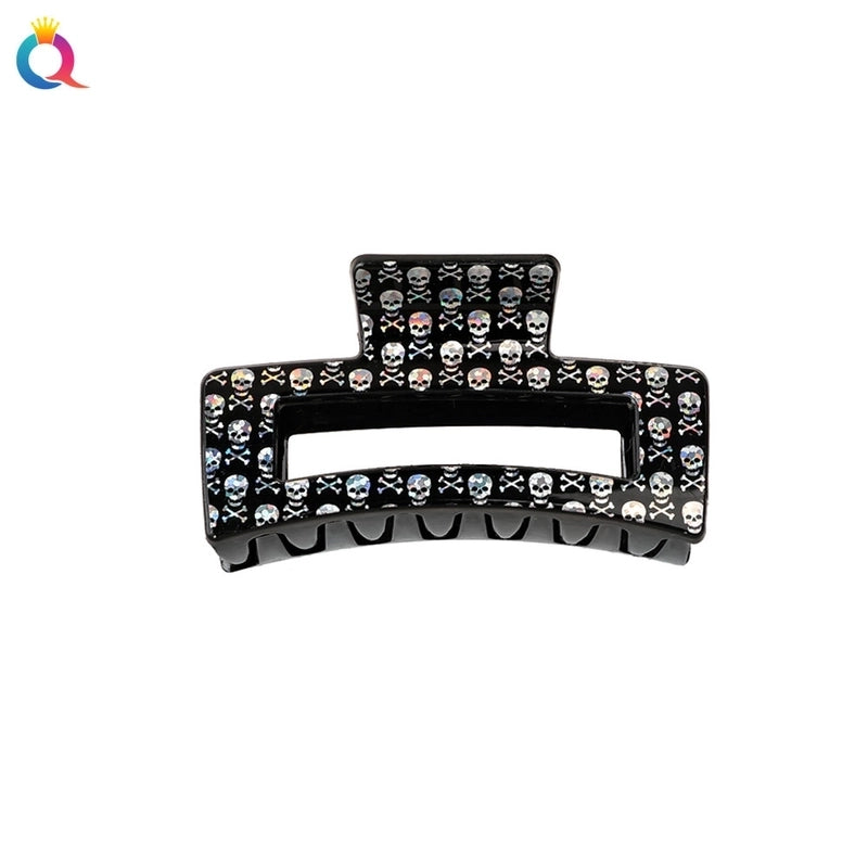 Halloween Minimalist Classic Style Women's Spider Web Skull Plastic Hair Claws