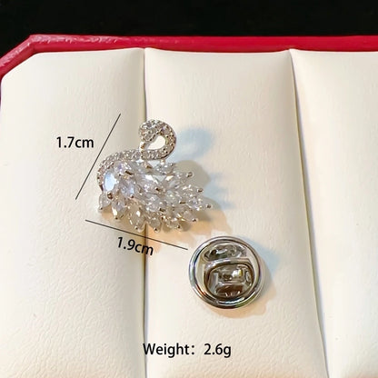 Sweet Pin Rabbit Swan Snowflake Copper Plating Women's Brooches