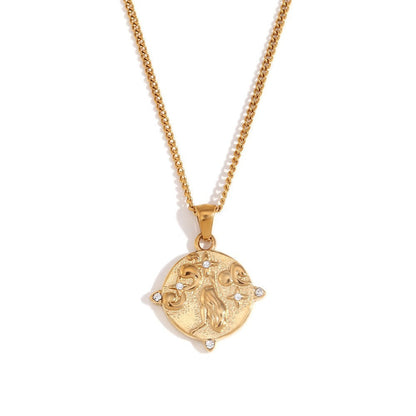 Fashion Zodiac Sagittarius Zodiac Sign Scorpius Libra Capricorn Virgo Stainless Steel Electroplating Rings