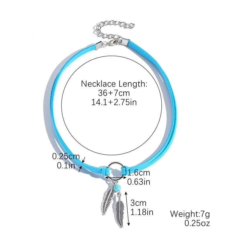 Ethnic Style Geometric Water Droplets Turquoise Metal Earrings Necklace