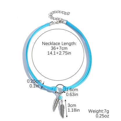 Ethnic Style Geometric Water Droplets Turquoise Metal Earrings Necklace