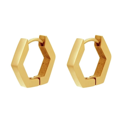 Fashion Geometric Plating Stainless Steel No Inlaid 18K Gold Plated Earrings