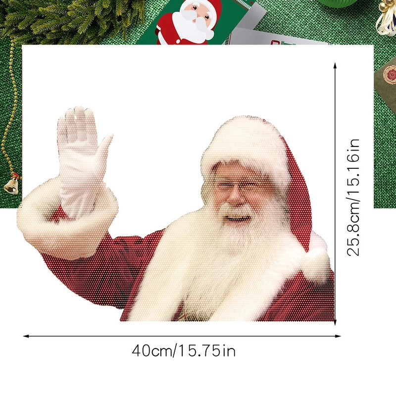 Christmas Fashion Santa Claus Pvc Car Window Stickers