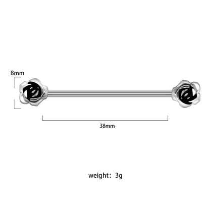 1 Piece Ear Cartilage Rings & Studs Fashion Heart Shape Rose Butterfly 316L Stainless Steel Alloy Copper Plating Inlay Rhinestones Glass White Gold Plated Gold Plated