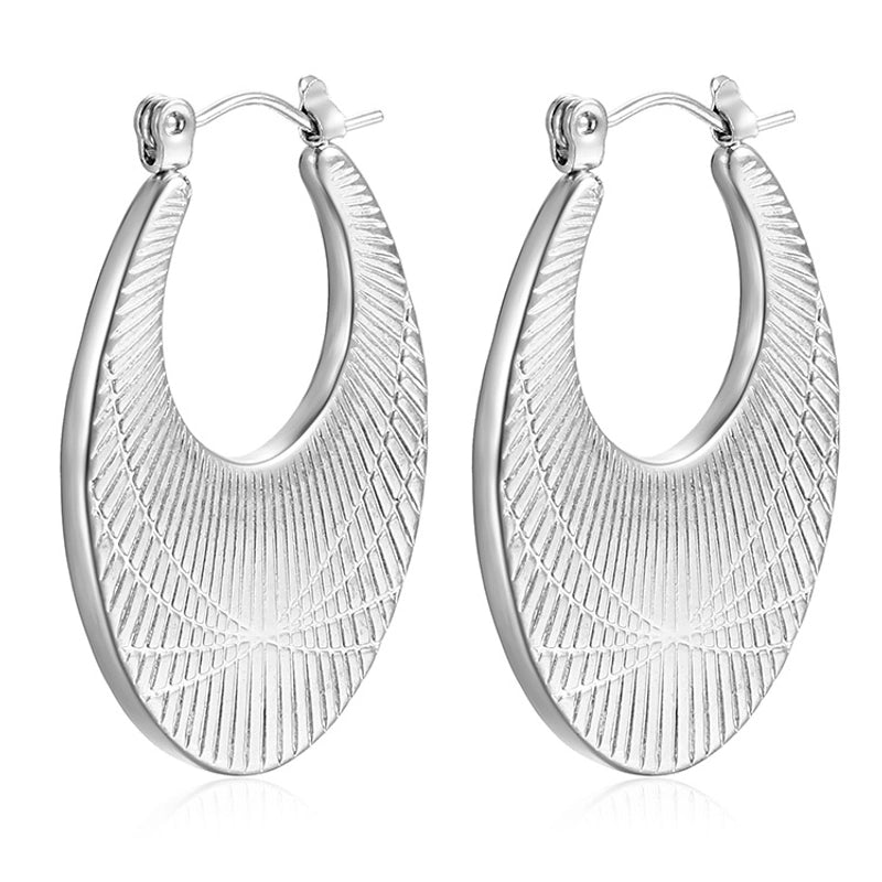 1 Pair Minimalist Classic Style Solid Color Plating 201 Stainless Steel 18K Gold Plated Earrings