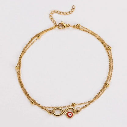 Retro Minimalist Infinity Eye 304 Stainless Steel Bracelets Anklet