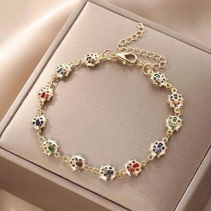 Cute Vintage Style Funny Devil's Eye Heart Shape Butterfly Copper Plating Bracelets
