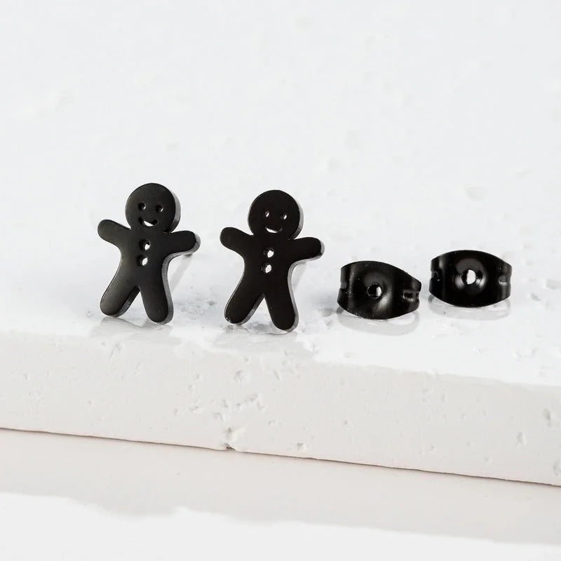 1 Pair Minimalist Classic Style Geometric Polishing Plating 304 Stainless Steel 18K Gold Plated Ear Studs