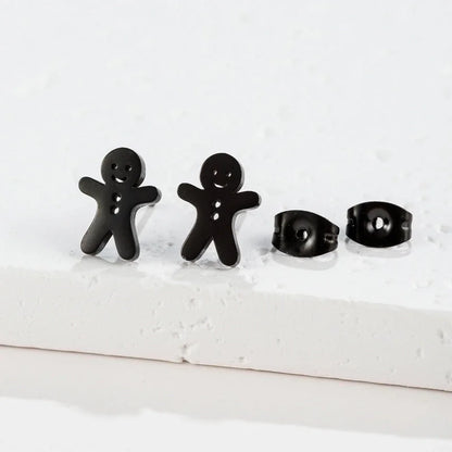 1 Pair Minimalist Classic Style Geometric Polishing Plating 304 Stainless Steel 18K Gold Plated Ear Studs